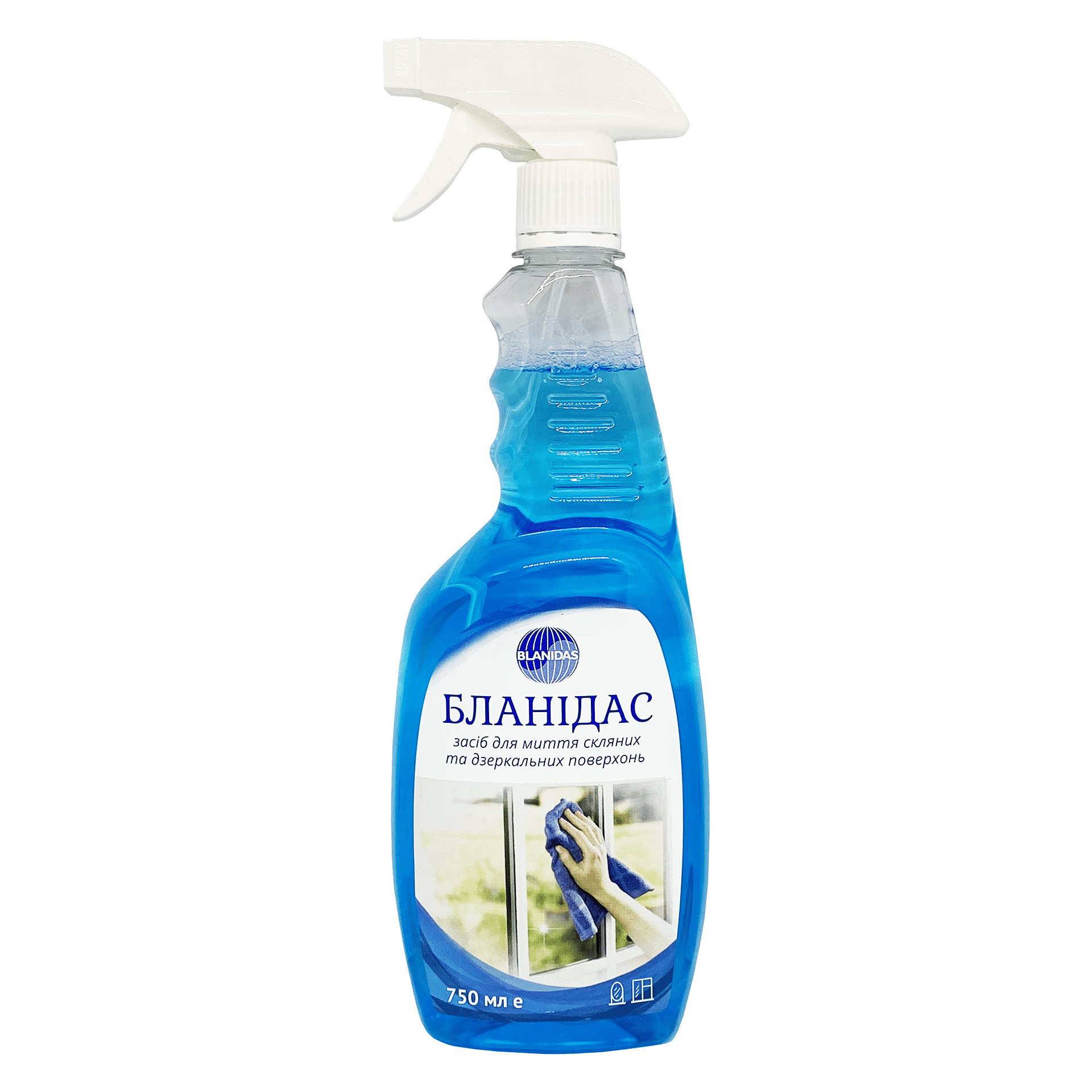 Бланидас – средство для стеклянных и зеркальных поверхностей, 750мл