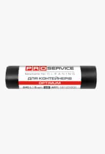 PRO Пакет для смiття OPTIMUM п/е 90*125 чорний, ЛД, 240л