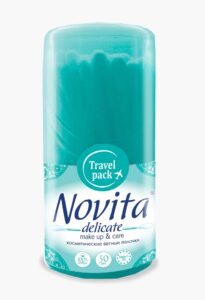 NOVITA Delicate Палички ватні в круглiй банці, моноблок, 50шт.