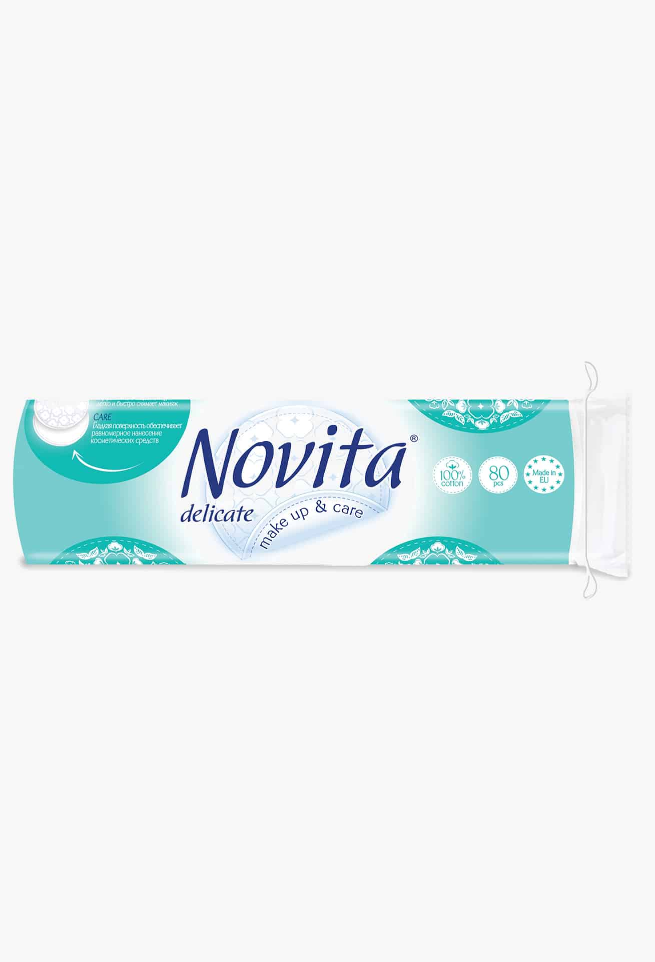 NOVITA Delicate Диски ватні косметичні, 80шт.