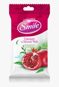 SMILE Daily Серветка волога Гранат і Білий чай, 15шт.