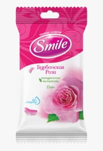 SMILE Daily Серветка волога Бурбонська троянда, 15шт.