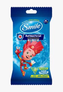 SMILE Серветки вологі “Фіксики” антибактеріальні (3 дизайни), 15шт.