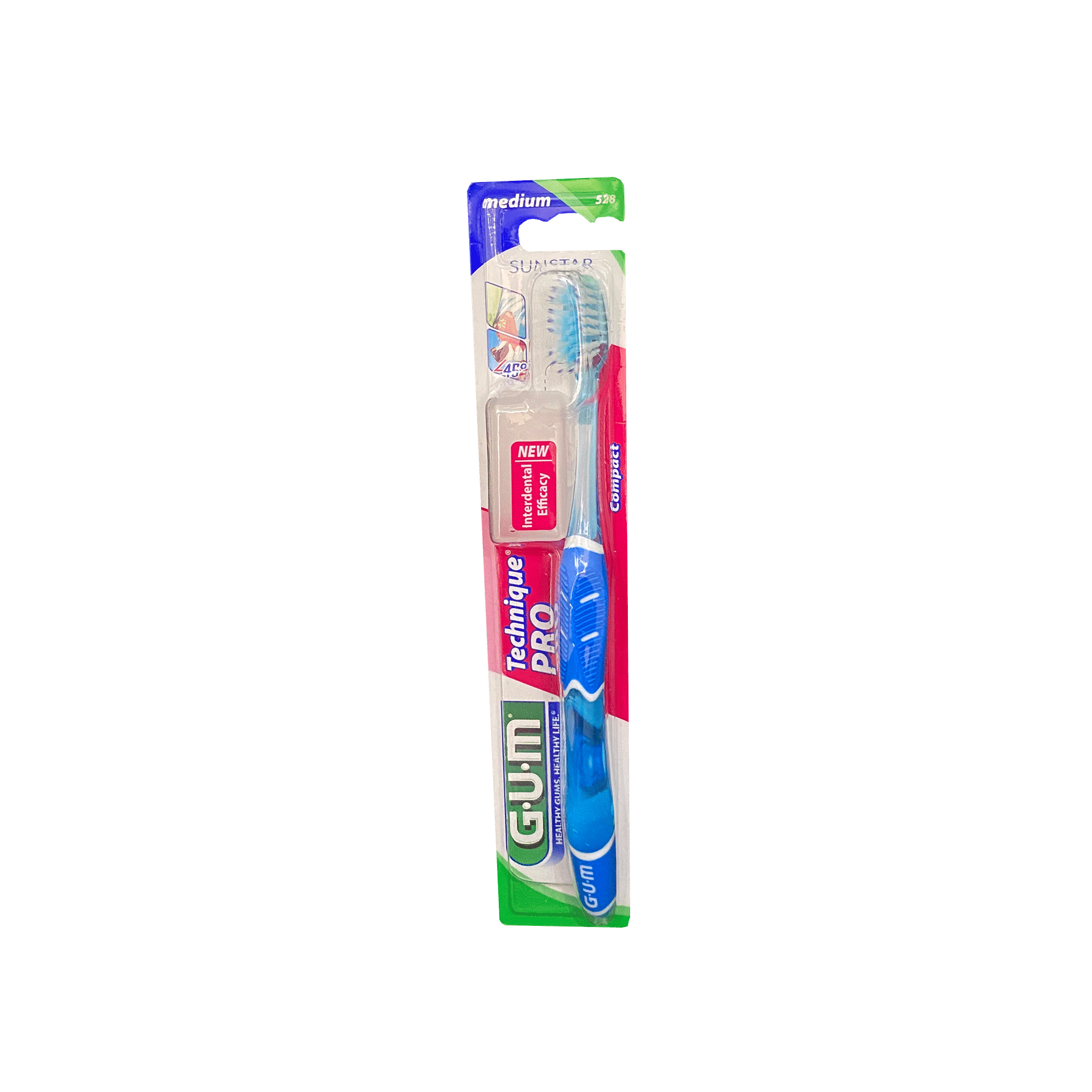 Зубна щітка GUM Technique PRO COMPACT MEDIUM, компактна середньо-м’яка