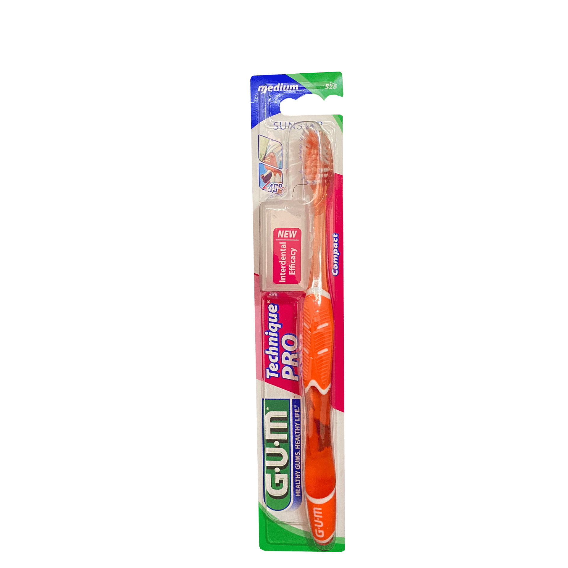 Зубна щітка GUM Technique PRO COMPACT MEDIUM, компактна середньо-м’яка