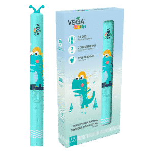 Електрична дитяча звукова зубна щітка Vega Kids VK-500B (бірюзова)