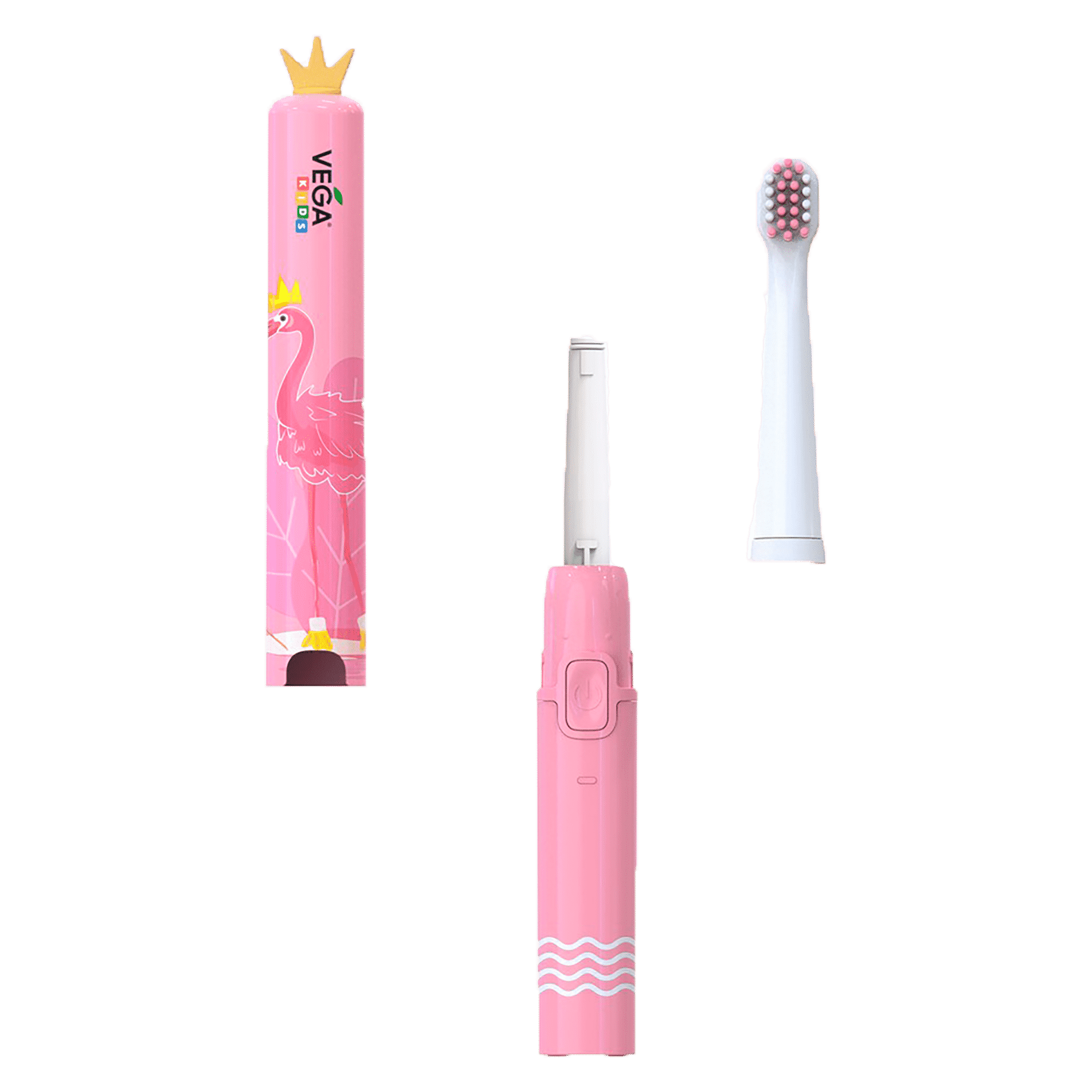 Электрическая детская звуковая зубная щетка Vega Kids VK-500Р (розовая)