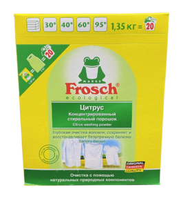 FROSCH Стиральный порошок-концентрат Цитрус, 1.35кг