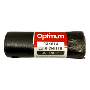 PRO Пакет для смiття Optimum п/е чорний, 35л, 30шт