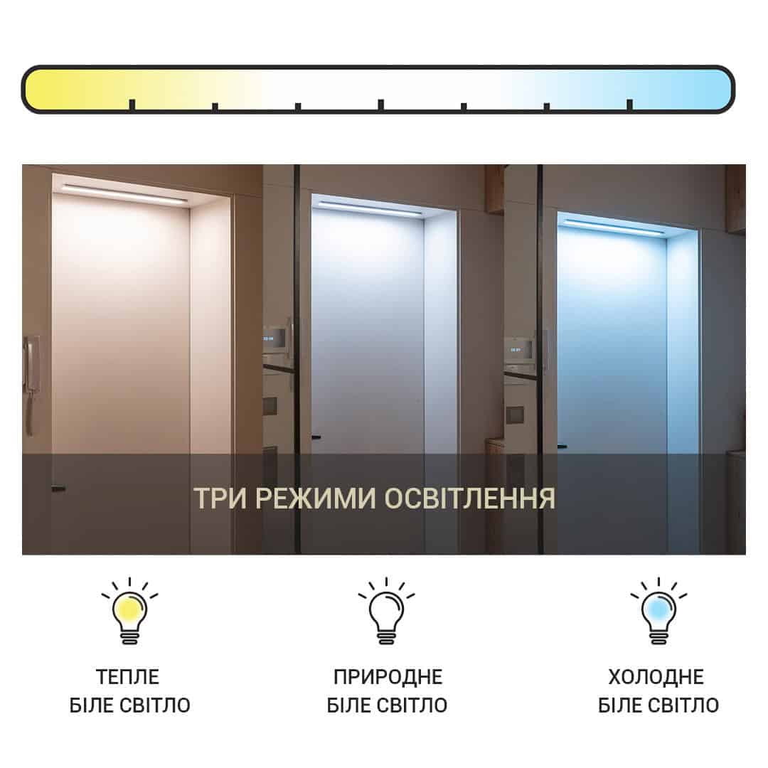 Светодиодная лампа LED с аккумулятором та датчиком движения, 60см