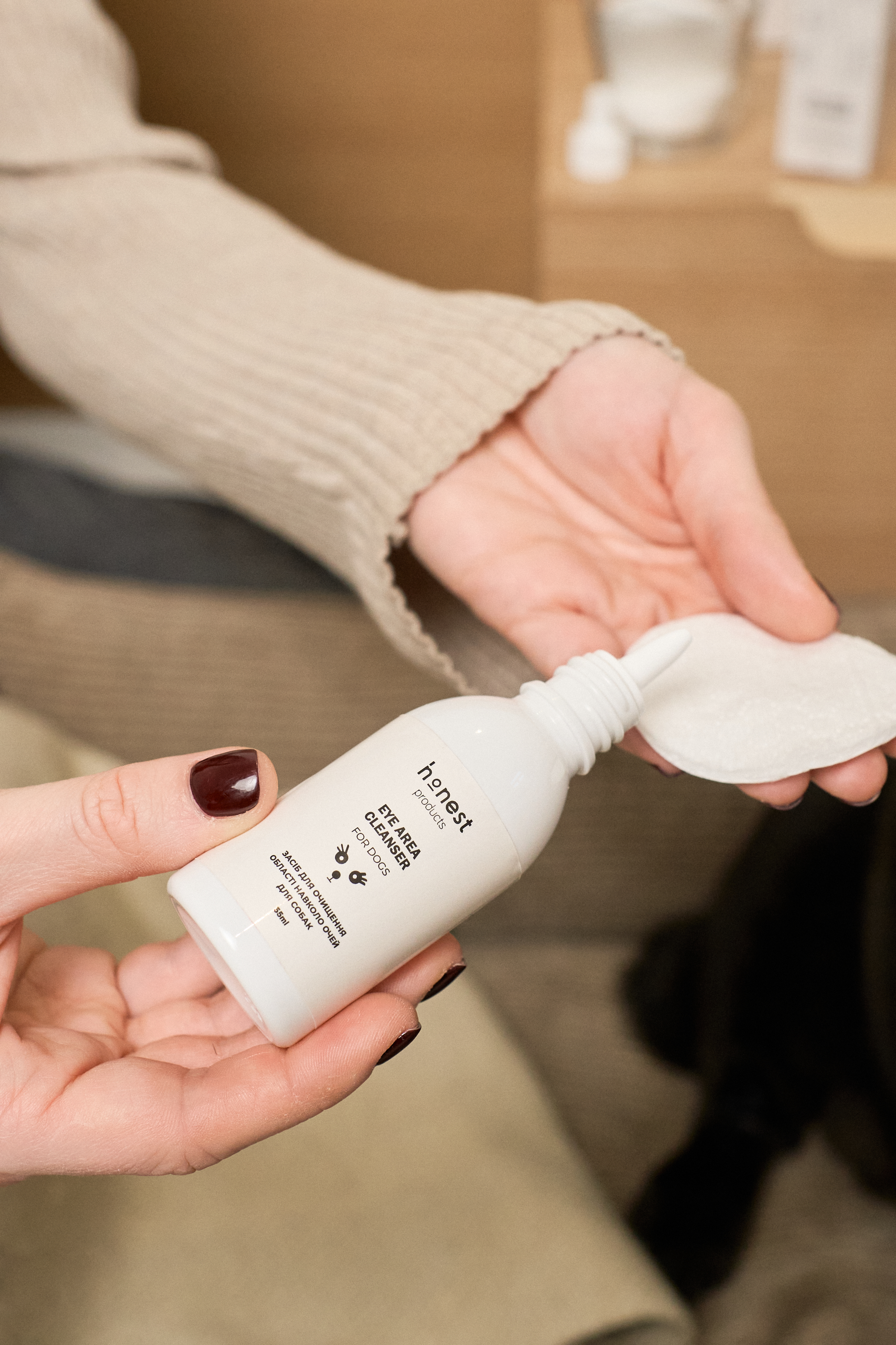 Засіб для очищення вух для собак і котів від honest products, 55мл