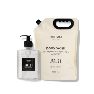 Набір з рефілом крем-гель для душу black violet