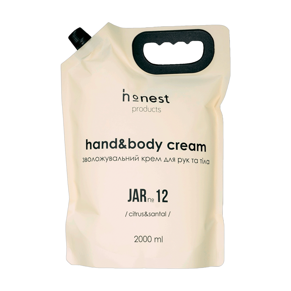 Увлажняющий крем для рук и тела JAR №12 citrus & santal от honest products, 2л