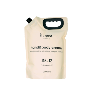 Зволожувальний крем для рук та тіла JAR №12 citrus & santal від honest products, 2л