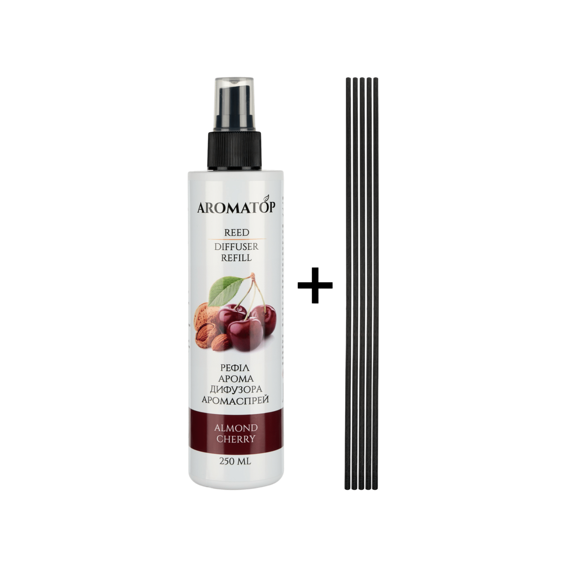 Aromatop Рефіл для аромадифузору Мигдаль-Вишня, 250мл