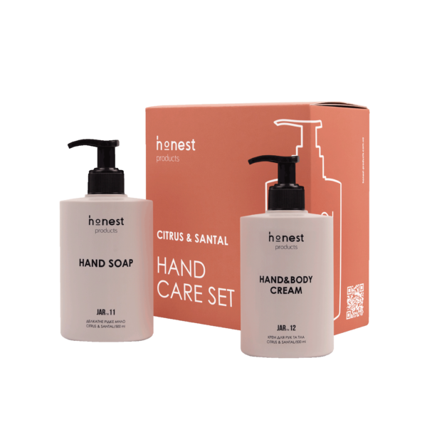Подарунковий набір мило та крем для рук citrus&santal