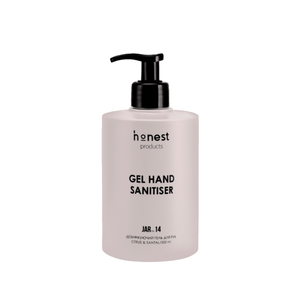Дезинфицирующий гель для рук JAR №14 citrus&santal от honest products, 500 мл
