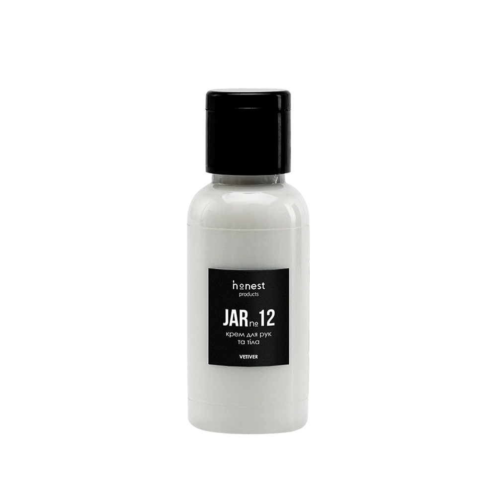 Зволожувальний крем для рук та тіла JAR №12 vetiver від honest products, 30мл