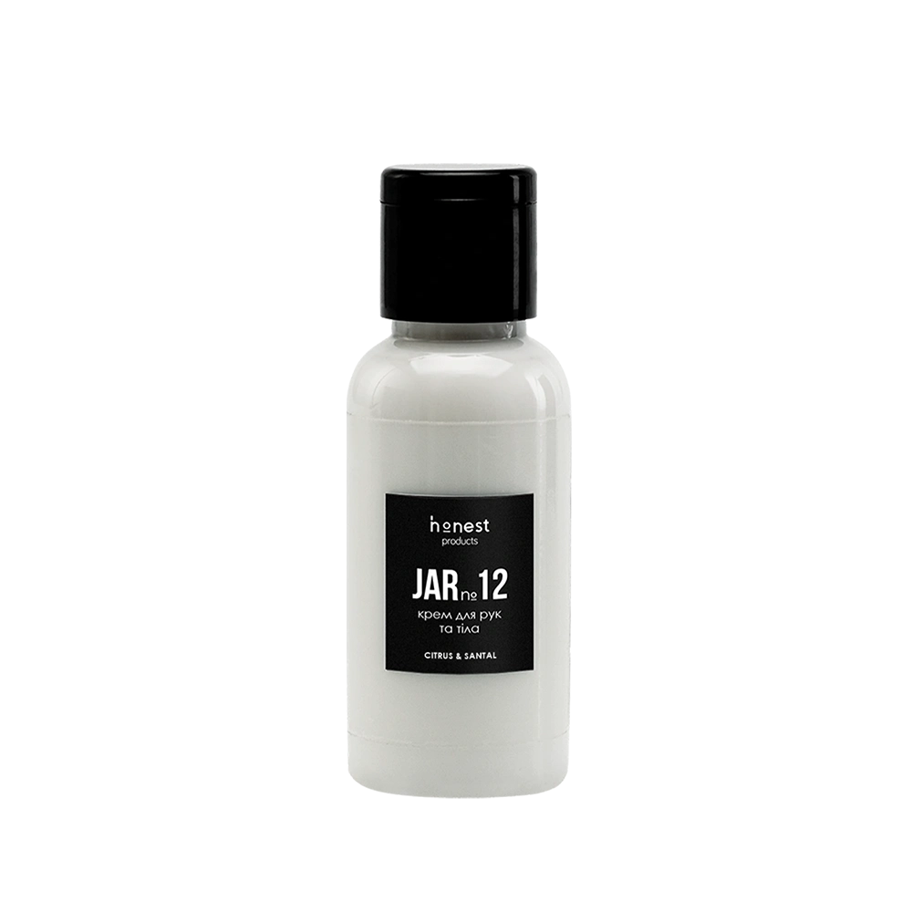 Зволожувальний крем для рук та тіла JAR №12 citrus & santal від honest products, 30мл